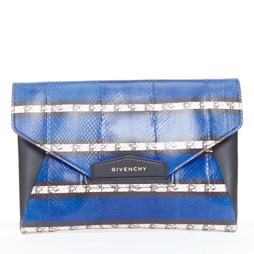 Givenchy Antigona Envelope striped elaphe leather clutch bag